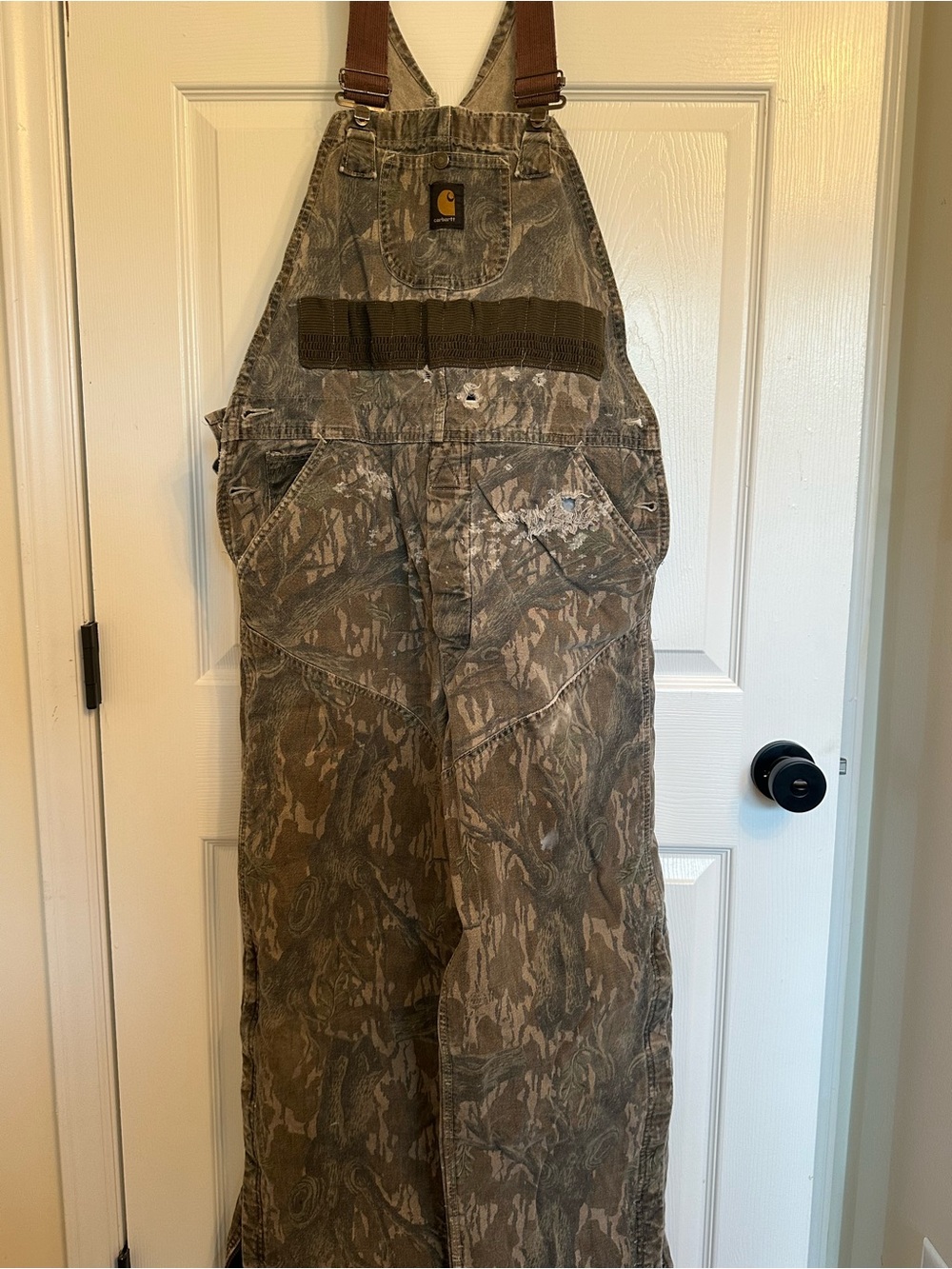 Carhartt Camouflage Bib Pocket Overalls with Gold Logo
